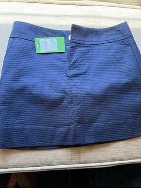 Lilly Pulitzer Navy Textured Mini Skirt